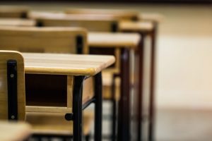 lecture room school empty classroom with desks chair iron wood studying lessons high school 4236 1606