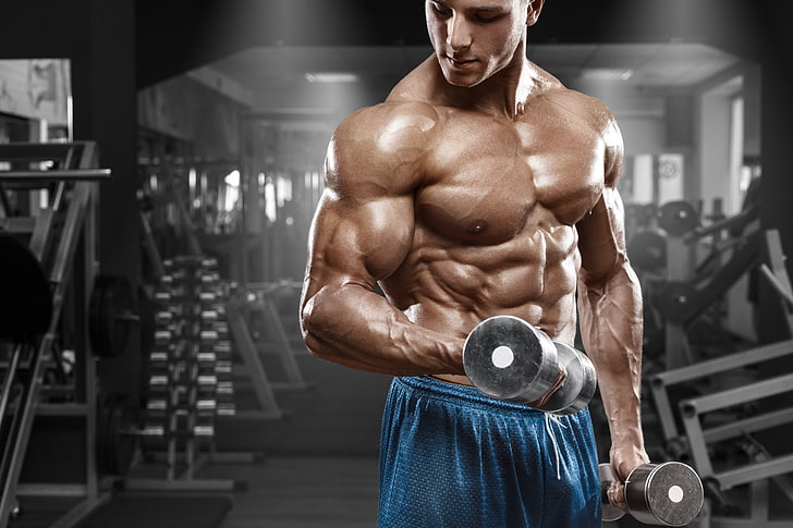 man workout gym working wallpaper preview
